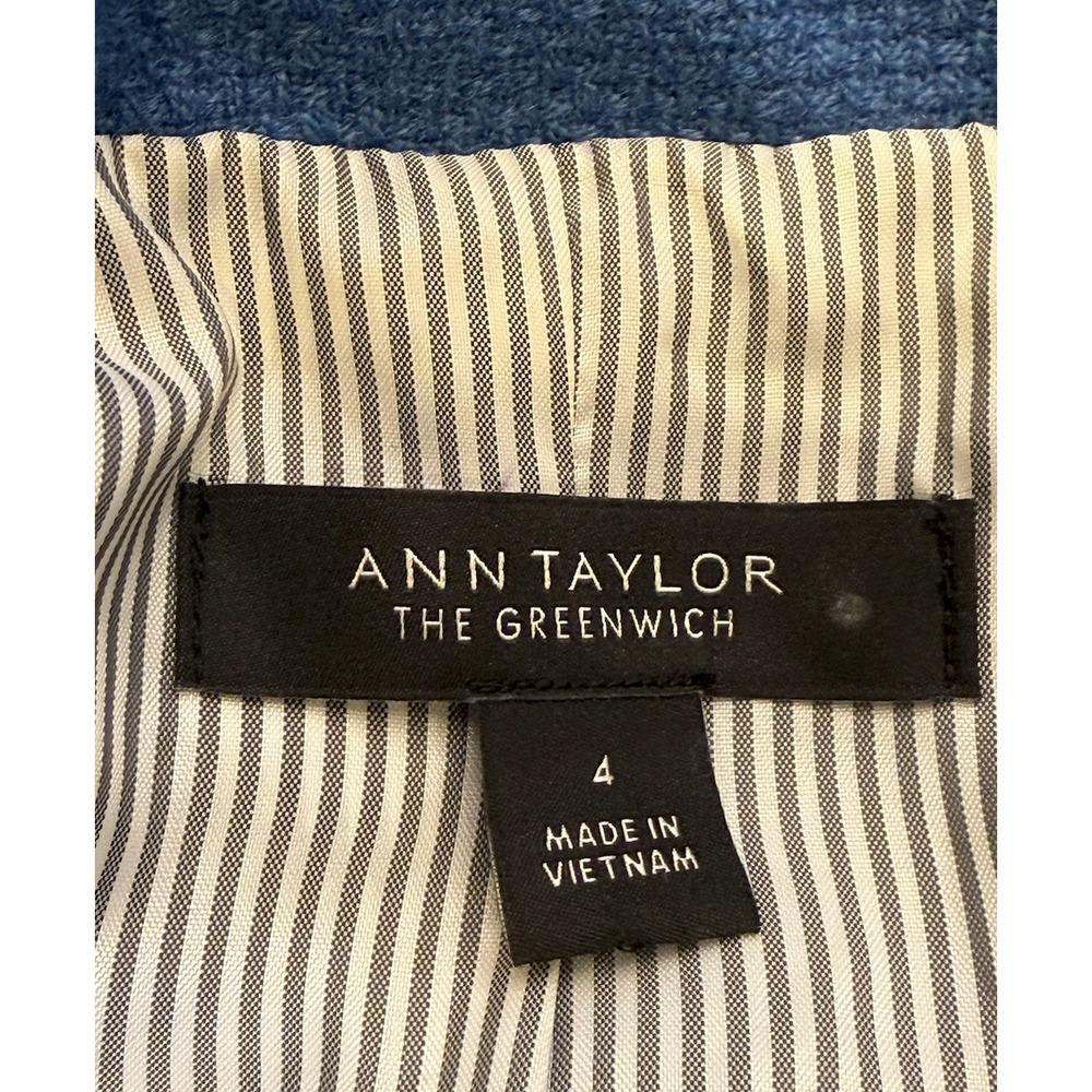 Ann Taylor Greenwich Blazer Jacket Blue Size 4 NWOT - Picture 4 of 6